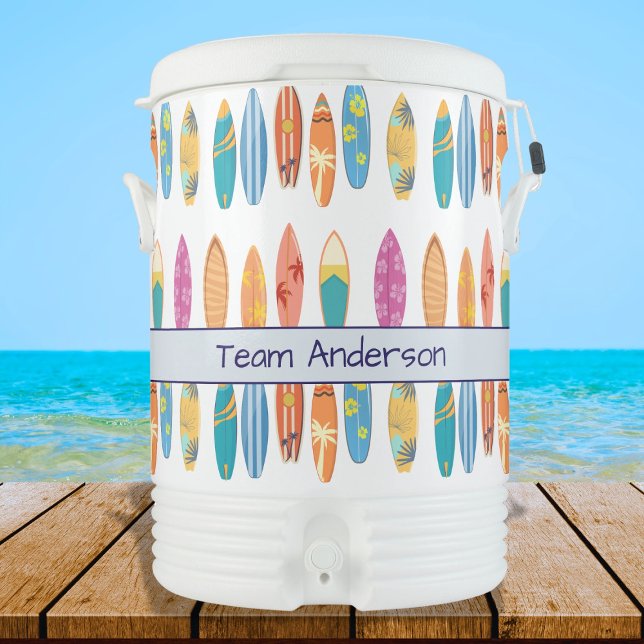Colorful Boards with Team Name Beverage Cooler (Creator Uploaded)
