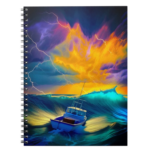 Colorful Boat Art Notebook (Front)