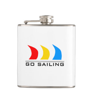 Colorful Boat Sails Flask