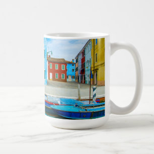 Colorful Boat Scene Venetian Lagoon Coffee Mug