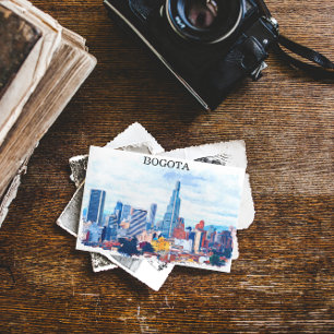 Colorful Bogota Colombia Cityscape Postcard