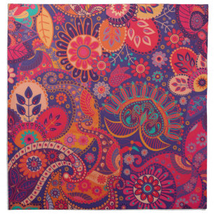 Colorful Bohemian Boho MOD Hippy Chic Pattern Cloth Napkin