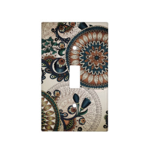 Colorful Bohemian Boho MOD Hippy Chic Pattern Light Switch Cover