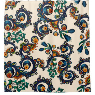 Colorful Bohemian Boho MOD Hippy Chic Pattern Shower Curtain