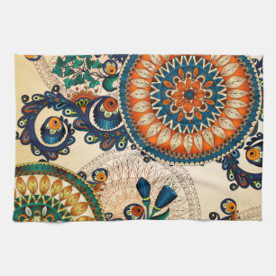 Colorful Bohemian Boho MOD Hippy Chic Pattern Towel