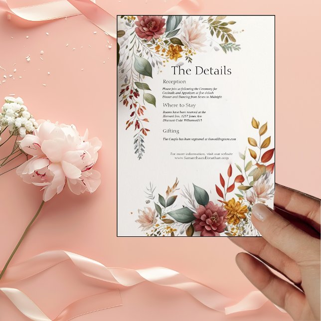 Colorful Bohemian Floral Details Card  (Creator Uploaded)