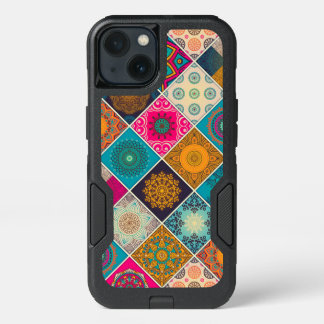 Colorful Bohemian Mandala Patchwork iPhone 13 Case