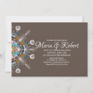 Colorful Bohemian Mandala Wedding Invitation