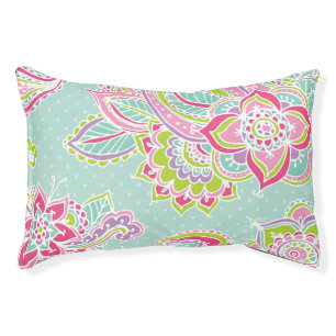 Colorful Bohemian Paisley Pet Bed
