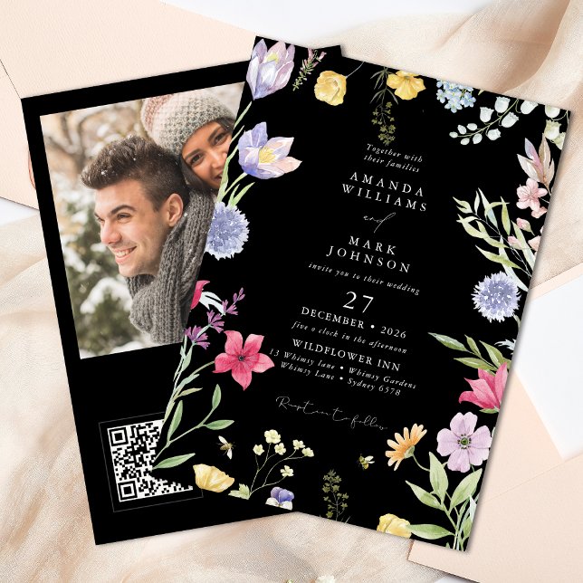 Colorful Bohemian Spring Botanical Garden Wedding  Invitation (Creator Uploaded)