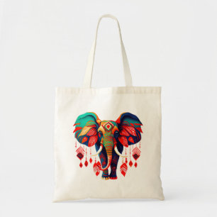 Colorful Bohemian Style Elephant Tote Bag