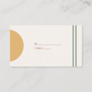 Colorful Bohemian Terracotta Rustic Arch Wedding Place Card