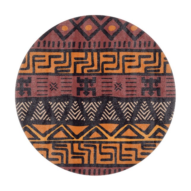 Colorful Bohemian Tribal Geometric Cutting Board (Front)