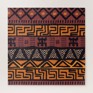 Colorful Bohemian Tribal Geometric Jigsaw Puzzle