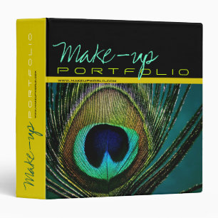 Colorful Boho Chic Peacock Feather Stylish Modern Binder