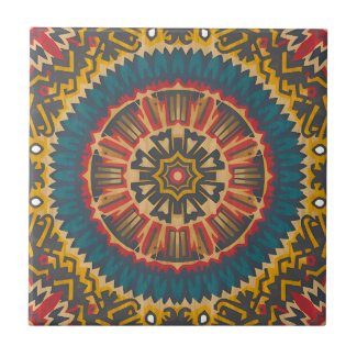 Colorful Boho Ethnic Inspired Geometric Mandala