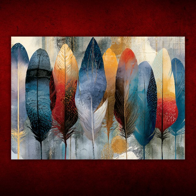 Colorful Boho Feather Poster (Colorful Boho Feather Poster)