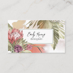 Colorful Boho Floral Business Card