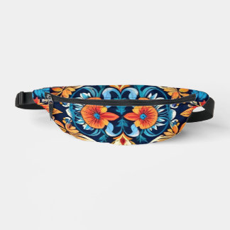 Colorful Boho Floral Elegance: Vibrant Mandala Fanny Pack