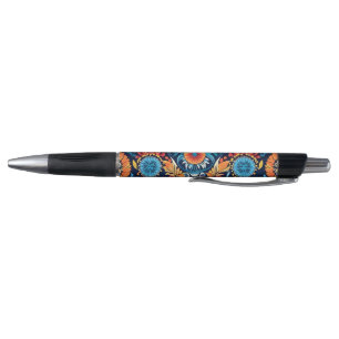 Colorful Boho Floral Elegance: Vibrant Mandala Pen