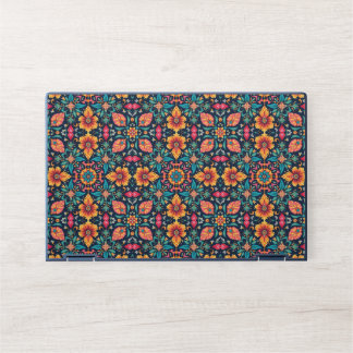 Colorful Boho Floral Pattern Elegant Symmetry HP Laptop Skin