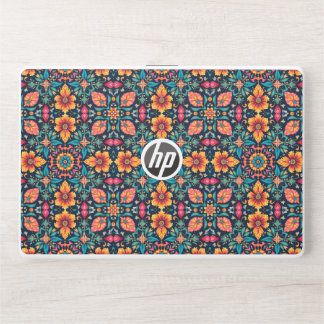 Colorful Boho Floral Pattern Elegant Symmetry HP Laptop Skin