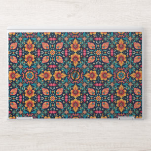 Colorful Boho Floral Pattern Elegant Symmetry HP Laptop Skin