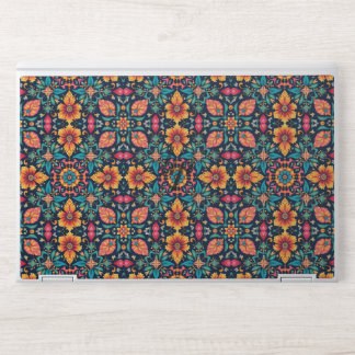 Colorful Boho Floral Pattern Elegant Symmetry HP Laptop Skin