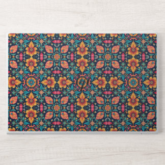 Colorful Boho Floral Pattern Elegant Symmetry HP Laptop Skin