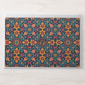 Colorful Boho Floral Pattern Elegant Symmetry HP Laptop Skin