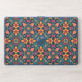 Colorful Boho Floral Pattern Elegant Symmetry HP Laptop Skin