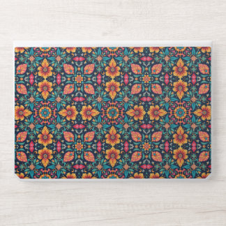 Colorful Boho Floral Pattern Elegant Symmetry HP Laptop Skin