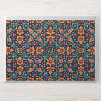 Colorful Boho Floral Pattern Elegant Symmetry HP Laptop Skin