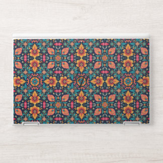 Colorful Boho Floral Pattern Elegant Symmetry HP Laptop Skin