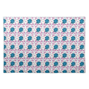 Colorful Boho Floral Pattern Retro Flower Cloth Placemat