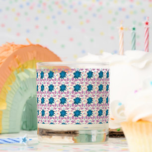 Colorful Boho Floral Pattern Retro Flower Scented Candle