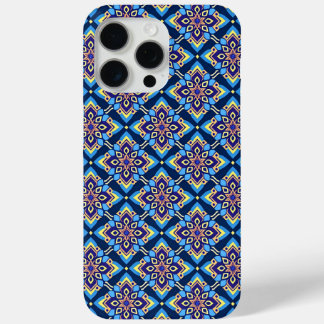 Colorful Boho Geometric Floral Pattern iPhone 15 Pro Max Case