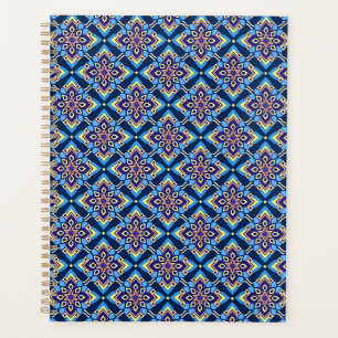 Colorful Boho Geometric Floral Pattern Planner