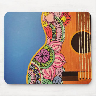 Colorful Boho Guitar Mousepad 