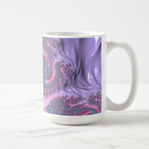 Colorful Boho Hippie Groovy Trippy Pastel Fractal Coffee Mug