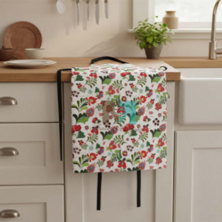 Colorful Boho Hungarian Folk Floral Desig Gift Apron