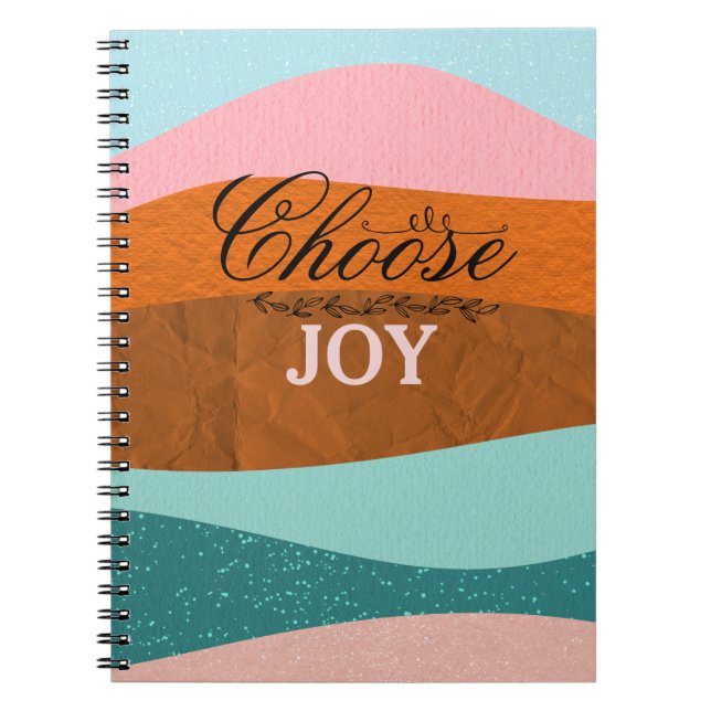 Colorful Boho Inspirational Positive Quote Notebook (Front)