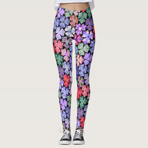 Colorful Boho Mandala Pattern Leggings