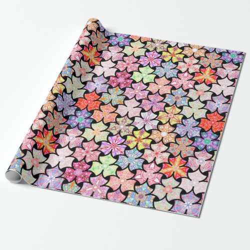 Colorful Boho Mandala Pattern Wrapping Paper