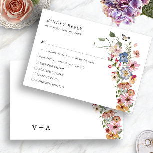 Colorful Boho Meals RSVP Card