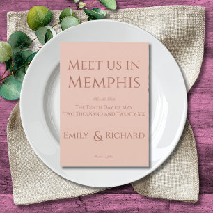 Colorful Boho Minimalist Pinks Save the Date Invitation