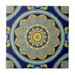 Colorful Boho Moroccan Ceramic Tile