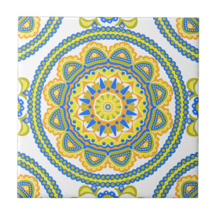 Colorful Boho Moroccan Ceramic Tile