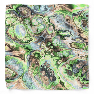 Colorful Boho Pastel Fractal Marble Abstract Art Bandana