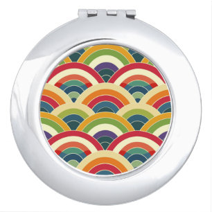 Colorful Boho Rainbow Compact Mirror